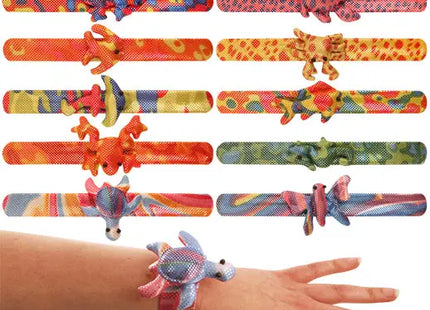 Schnapparmband Tiere, 22,5 x 2,5 cm, 12-fach sortiert - Schönes Accessoire für Kinder TK Gruppe® Grosshandel 