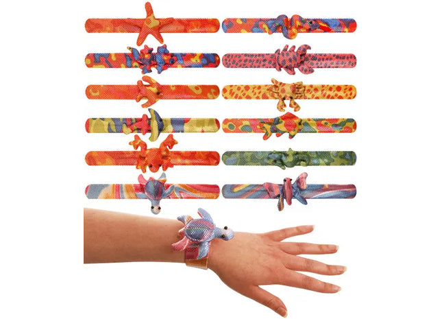 Schnapparmband Tiere, 22,5 x 2,5 cm, 12-fach sortiert - Schönes Accessoire für Kinder TK Gruppe® Grosshandel 