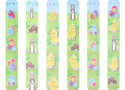 Schnapparmbänder Ostern 22x3 cm - 6 verschiedene Designs, festliche Accessoires für Kinder TK Gruppe® Grosshandel 