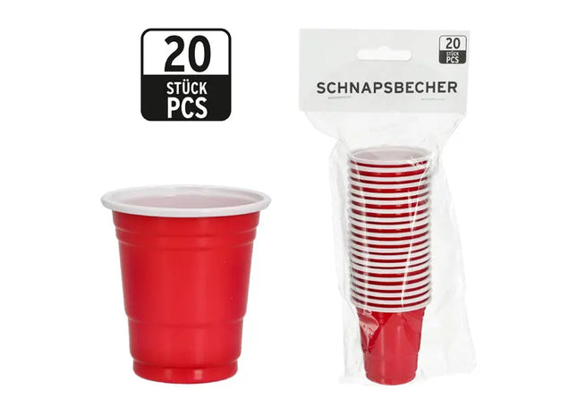 Schnapsbecher Set, 20 Stück, je ca. 55ml, für Spirituosen TK Gruppe® Grosshandel 