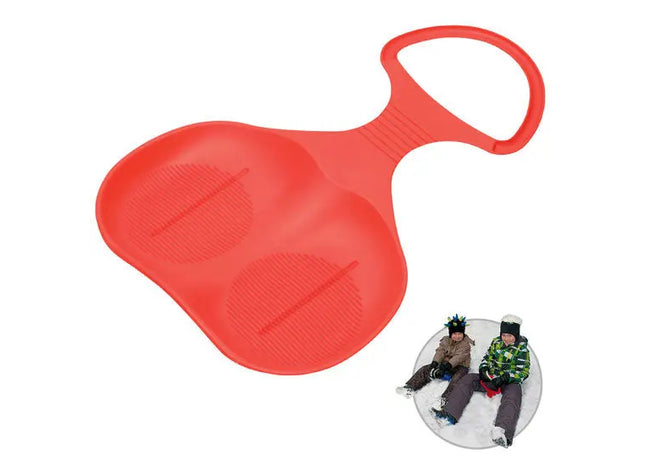 Schnee-Rutscher - Rot: Winterspaß, robustes Schlitten, Kinder Schneespielzeug, schnelle Abfahrten TK Gruppe® Grosshandel 