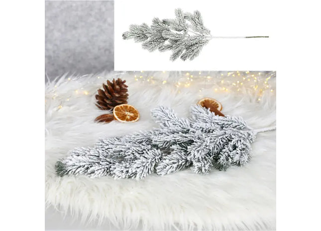 Schneebedeckter Künstlicher Tannenzweig, Winterdeko, Ca. 65cm Lang TK Gruppe® Grosshandel 