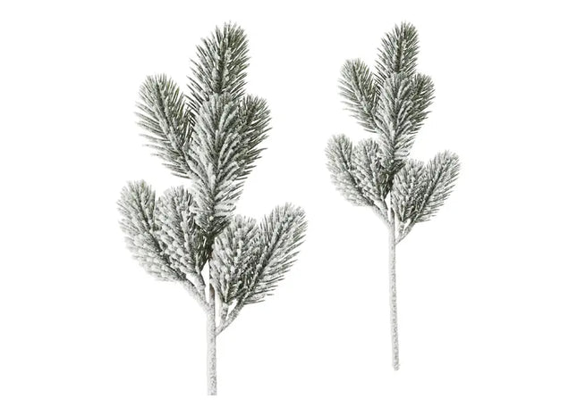 Schneebedeckter Künstlicher Tannenzweig, Winterliches Dekoelement, Ca. 35cm Hoch TK Gruppe® Grosshandel 