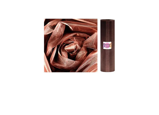 Schokoladenfarbene Organzarolle, 28 cm x 25 m, hochwertige Dekoration & Geschenkverpackung TK Gruppe® Grosshandel 