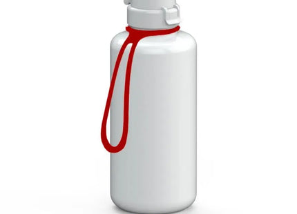 School Trinkflasche 1L mit Riemen, Reinweiß TK Gruppe® Grosshandel 