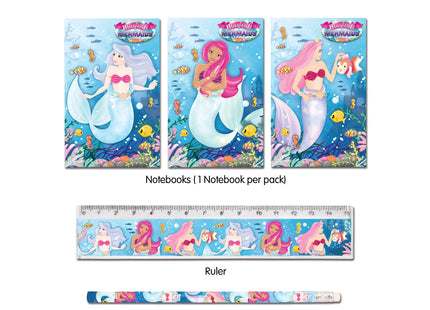 Schreibset Meerjungfrau-Motiv, 5-teiliges Schreibset, Schreibset für Kinder TK Gruppe® Grosshandel 