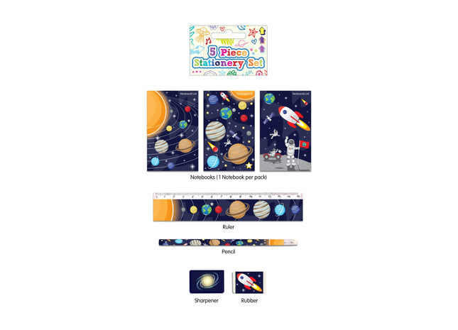 Schreibwaren-Set Weltraum, 5-teilig - Schreibwaren Für Kinder TK Gruppe® Grosshandel 