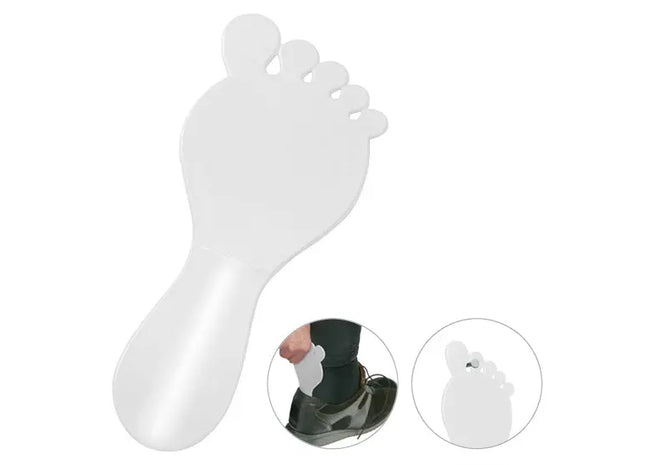 Schuhlöffel Fuß in Weiß - Praktisches Hilfsmittel für müheloses Anziehen Ihrer Schuhe TK Gruppe® Grosshandel 