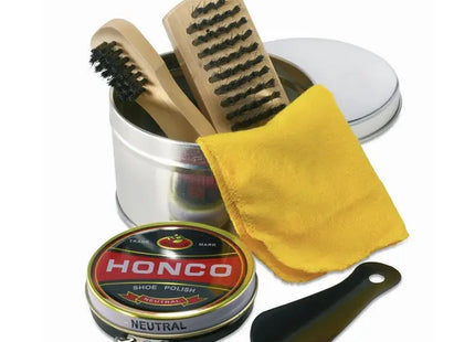 Schuhputz-Set TORTON, Silber glänzend - Stilvoll und Effektiv für die Pflege Ihrer Schuhe TK Gruppe® Grosshandel 