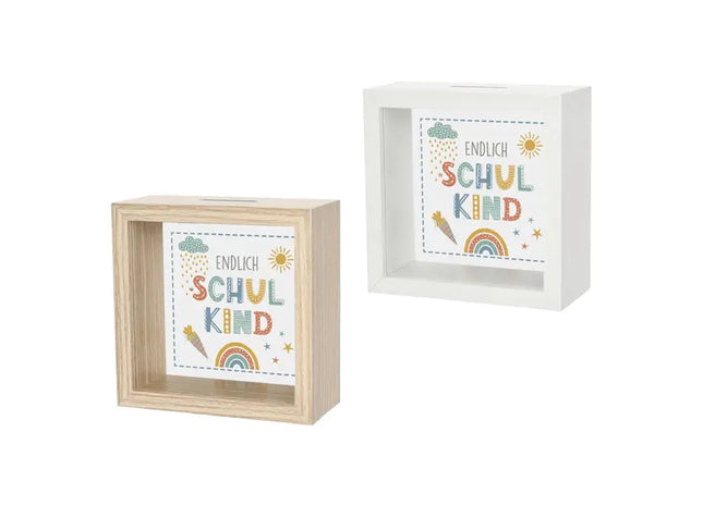 Schulanfangs-Spardose 2er-Set, ca. 14,5cm | Ersparnisse für den Schulstart | Kinderfreundliche Sparboxen TK Gruppe® Grosshandel 