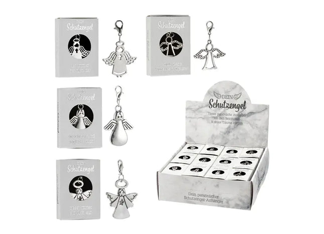 Schutzengel-Anhänger 4er Set in dekorativer Box – Ideales Geschenk & Glücksbringer TK Gruppe® Grosshandel 