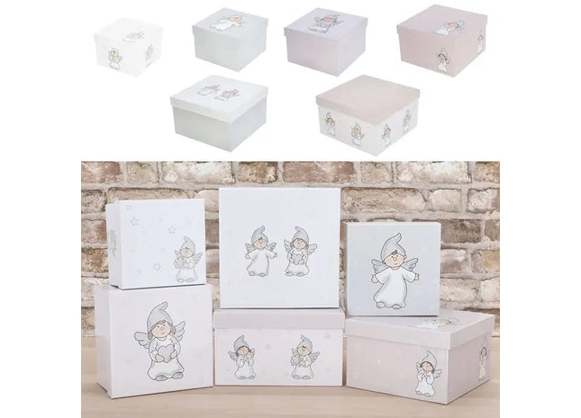 Schutzengel Boxen-Set, quadratisch, 6er-Pack TK Gruppe® Grosshandel 