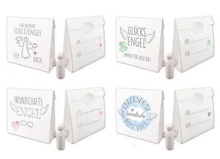Schutzengel-Figuren in Geschenkbeuteln, 4er-Set - Himmlische Beschützer Kollektion TK Gruppe® Grosshandel 