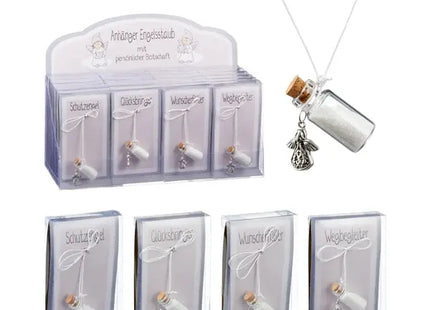 Schutzengel Glücksbringer, 4 Stück, ca. 3,5cm Hoch - Schützend, Niedlich, Miniatur-Figuren TK Gruppe® Grosshandel 