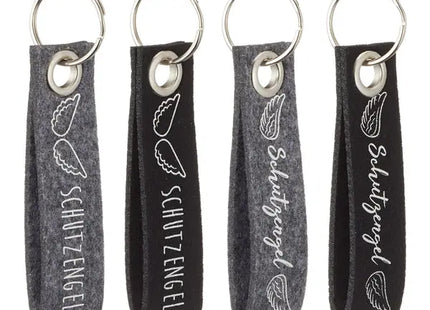 Schutzengel Schlüsselband aus Filz, 4er Set, bedruckt, ca. 10cm – Ideal als Geschenk TK Gruppe® Grosshandel 