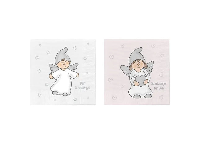 Schutzengel Servietten, 2-lagig, 20er-Pack - Himmlische Tischdekoration TK Gruppe® Grosshandel 