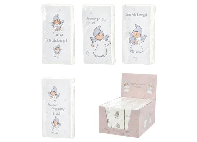 Schutzengel Taschentücher, 4 Designs, 10er-Pack TK Gruppe® Grosshandel 