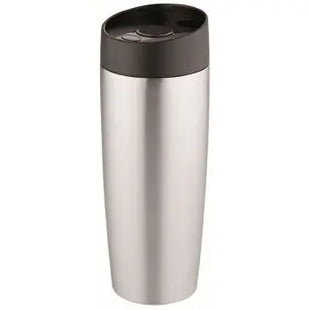 Metmaxx CremaExtensaMetallica Thermobecher 380ml - Silber/Schwarz - Eleganter Isolierbecher TK Gruppe® Grosshandel 