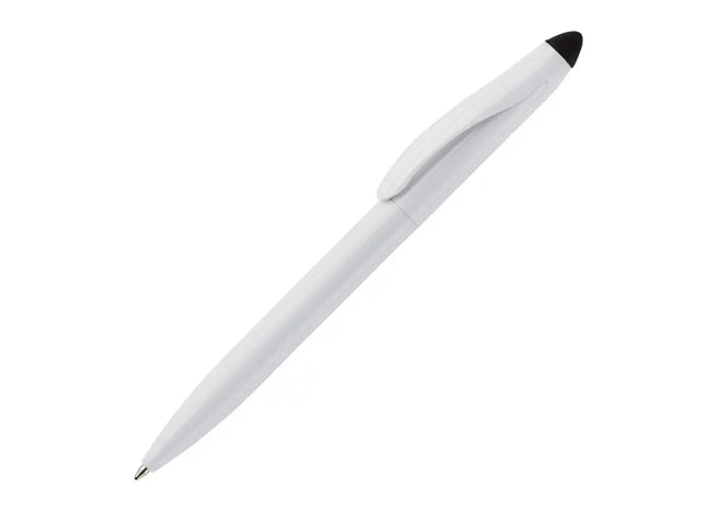 Premium Stylus Kugelschreiber Touchy - Weiß/Schwarz - Elegantes Touchscreen-Schreibgerät TK Gruppe® Grosshandel 
