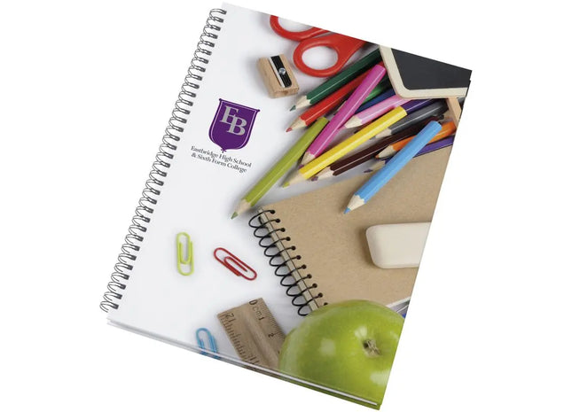 Wiro A4 Notizblock mit Hardcover und Spiralbindung - Weiß/Schwarz - Robustes Skizzenbuch TK Gruppe® Grosshandel 