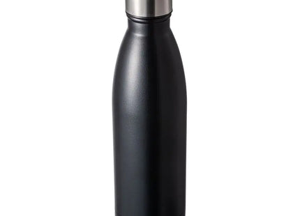 Schwarz-Silberne NIZZA Thermotrinkflasche, elegant & funktional TK Gruppe® Grosshandel 