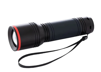 REEVES-myFLASH 700 Taschenlampe – Leistungsstarke LED, Dunkelgrau/Rot/Schwarz TK Gruppe® Grosshandel 