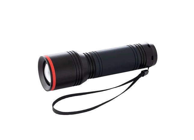 REEVES-myFLASH 700 Taschenlampe – Leistungsstarke LED, Dunkelgrau/Rot/Schwarz TK Gruppe® Grosshandel 