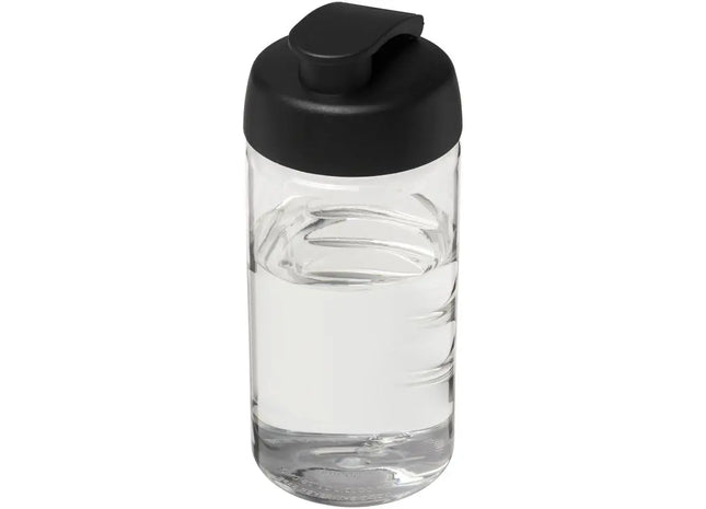 H2O Active Bop Sportflasche 500ml mit Klappdeckel - Transparent/Schwarz TK Gruppe® Grosshandel 