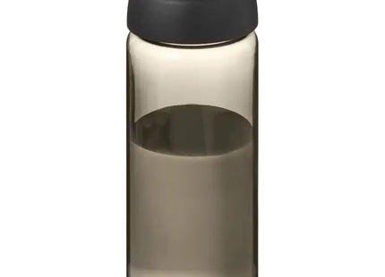 H2O Active Octave Tritan™ 600ml Sportflasche mit Klappdeckel - Kohle/Schwarz TK Gruppe® Grosshandel 