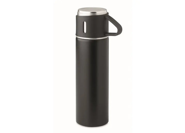 Schwarz TONIA 2tlg. Flasche und Becher-Set, doppelwandig TK Gruppe® Grosshandel 