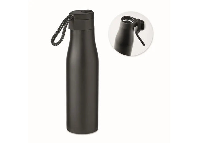 Schwarz URSUS 600ml Robuste Vakuum-Isolierflasche TK Gruppe® Grosshandel 
