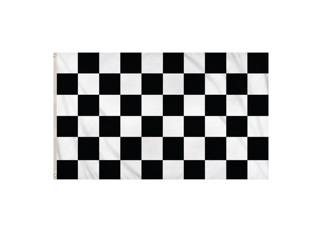 Schwarz-Weiß karierte Flagge, groß 5 Fuß x 3 Fuß, robust und wetterfest TK Gruppe® Grosshandel 