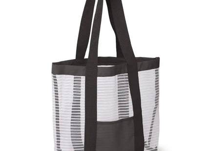 Schwarz-Weiße Strandtasche – Stilvoll & Geräumig für Sonnige Tage TK Gruppe® Grosshandel 