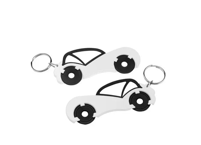 Schwarz-Weißer Auto-Chiphalter für Zwei 1€-Chips - Stilvoll & Praktisch TK Gruppe® Grosshandel 