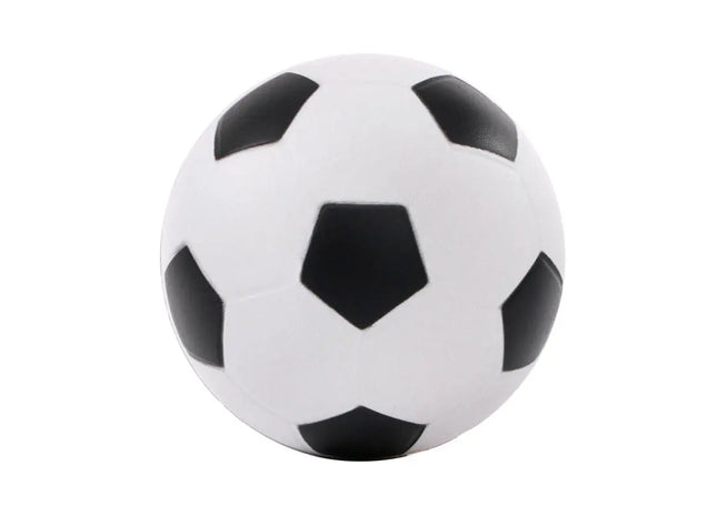Schwarz-Weißer Fußball Squeezie - Stressabbau Ball im Sportdesign TK Gruppe® Grosshandel 