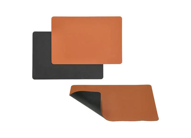 Tischset PVC, ca. 45x30cm, Karamell/Schwarz – Stilvolle Tischmatte | Strapazierfähige PVC-Tischdekoration TK Gruppe® Grosshandel 