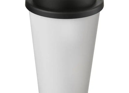 Americano 350 ml Isolierbecher – Weiß/Schwarz mit auslaufsicherem Schraubverschluss TK Gruppe® Grosshandel 