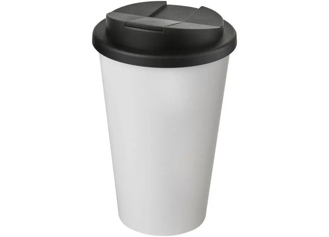 Americano 350 ml Isolierbecher – Weiß/Schwarz mit auslaufsicherem Schraubverschluss TK Gruppe® Grosshandel 