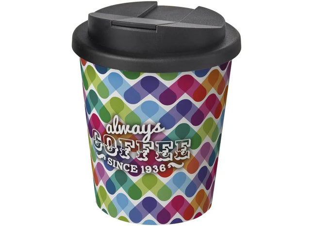 Brite-Americano Espresso 250 ml – Weiß/Schwarz, Isolierbecher mit sicherem Verschluss TK Gruppe® Grosshandel 
