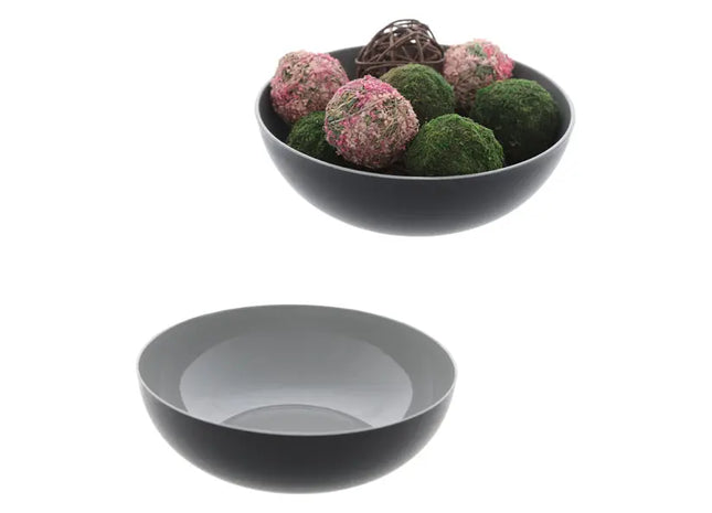 ProduktKleine Runde Dekoschale in Grau/Schwarz, ca. 20 cm Durchmesser TK Gruppe® Grosshandel 