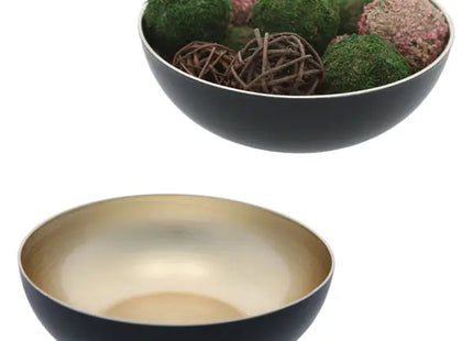 ProduktMittlere Runde Dekoschale in Gold/Schwarz, ca. 25 cm Durchmesser TK Gruppe® Grosshandel 