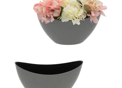 ProduktGroße Ovale Dekoschale in Grau/Schwarz, ca. 29x12x18 cm TK Gruppe® Grosshandel 