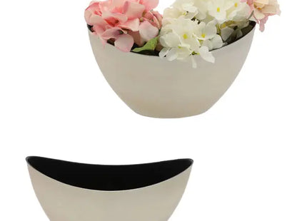 ProduktGroße Ovale Dekoschale in Champagner/Schwarz, ca. 29x12x18 cm TK Gruppe® Grosshandel 