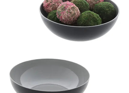 ProduktGroße Runde Dekoschale in Grau/Schwarz, ca. 30 cm Durchmesser TK Gruppe® Grosshandel 