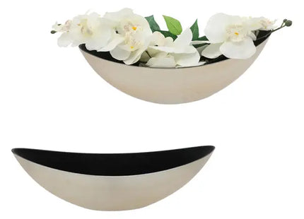 ProduktGroße Ovale Dekoschale in Champagner/Schwarz, ca. 55x14x18 cm TK Gruppe® Grosshandel 