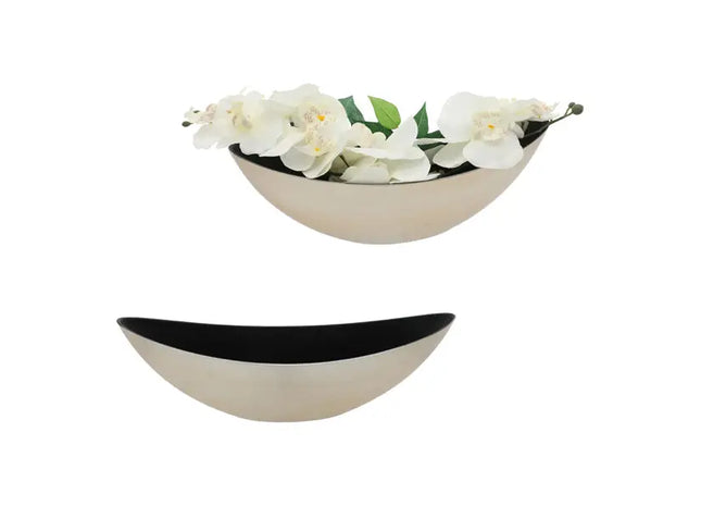 ProduktGroße Ovale Dekoschale in Champagner/Schwarz, ca. 55x14x18 cm TK Gruppe® Grosshandel 