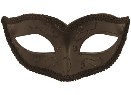 Schwarze Augenmaske mit Verzierung – elegante Maskerade-Maske TK Gruppe® Grosshandel 