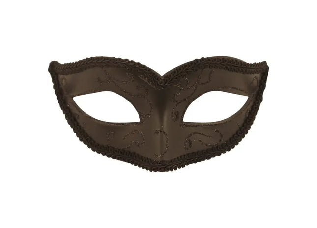 Schwarze Augenmaske mit Verzierung – elegante Maskerade-Maske TK Gruppe® Grosshandel 