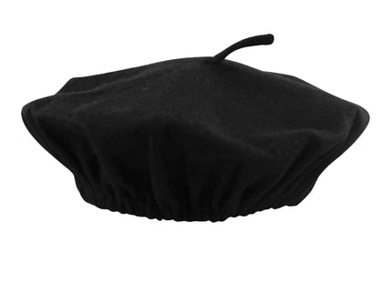 Schwarze Baskenmütze Für Erwachsene - Klassisches Französisches Künstler Kostümzubehör TK Gruppe® Grosshandel 