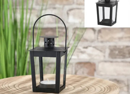 Schwarze Deko-Laterne, Kompaktmaß 7x11 cm TK Gruppe® Grosshandel 